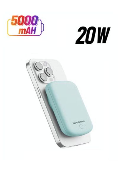 MOOGMAX Verma 5000mAh Magnetic Wireless Power Bank with Fast Charging - Compatible with Wireless Devices