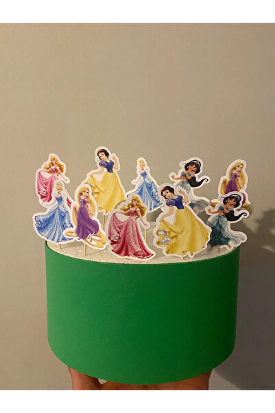 Tasarım Princess Themed Birthday Cake, Cupcake, Wall Decoration Set
