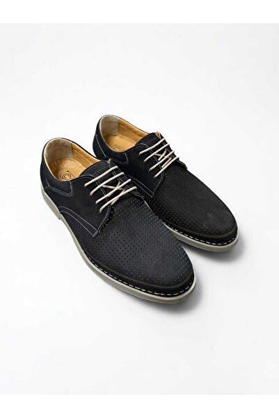 Desimod Genuine Nubuck Leather Orthopedic Perforated Men's Casual Shoes