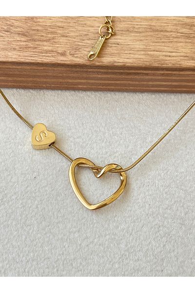 Rupen Kraft 316 L Surgical Steel S Letter Steel Necklace Stainless No Tarnish
