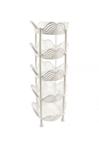 rexa White 4-Tier Large Basket Shelf
