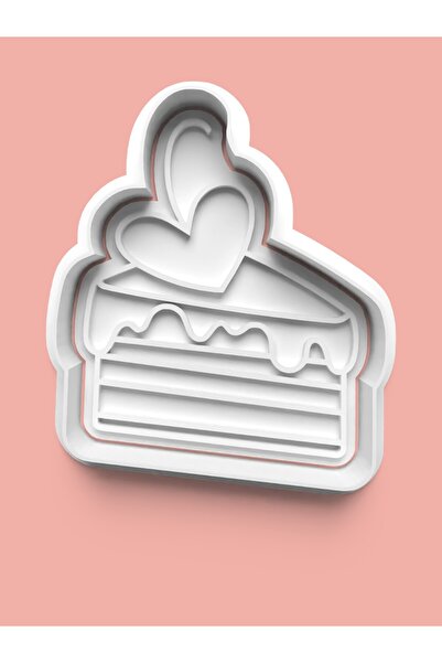 AKTASTORE قالب كوكيز على شكل قلب على شكل شريحة معكرونة وقالب عجينة السكر