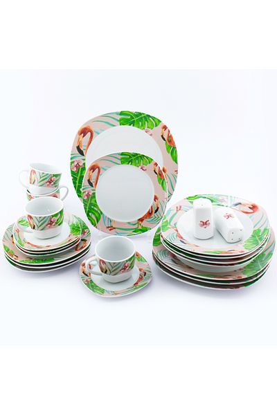 HIC Ceramic Dinner set 22 pieces for 6 persons