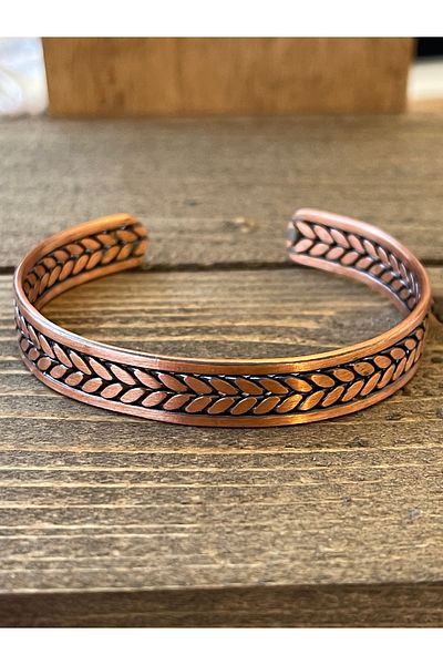 Rupen Kraft Pure Copper Bracelet Barley Model Copper Handcuff Bracelet