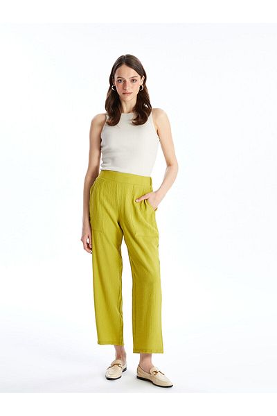 LC Waikiki Women's Elastic Waist Straight Trousers