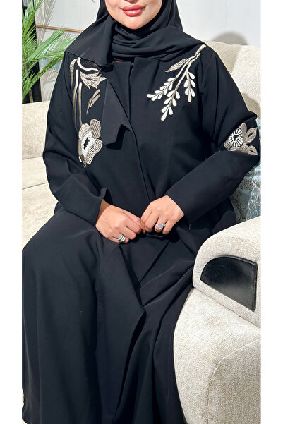 Elegant Embroidered ceramic fabric abaya