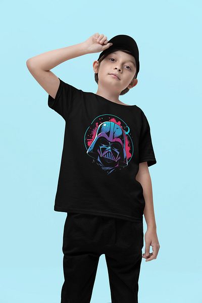 SEVBANO Tricou pentru copii Star Wars Darth Vader imprimat unisex film (vârsta 1-12)