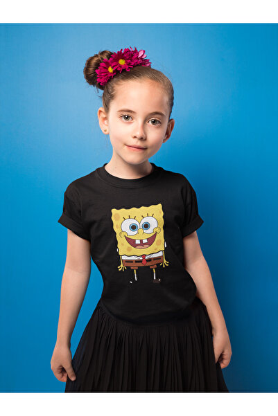 SEVBANO تي شيرت للأطفال مطبوع عليه سبونج بوب للجنسين (1-12 سنة)