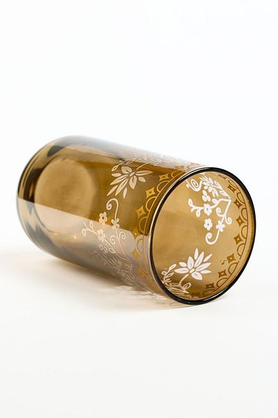 ODTA Bronze Patterned Soft Drink Glass Highball 480Cc Glass Set of 6