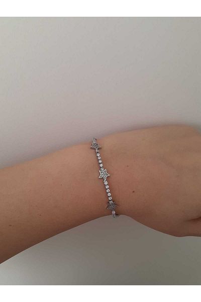 bijoux uniques Steel Silver Shooting Star Bracelet