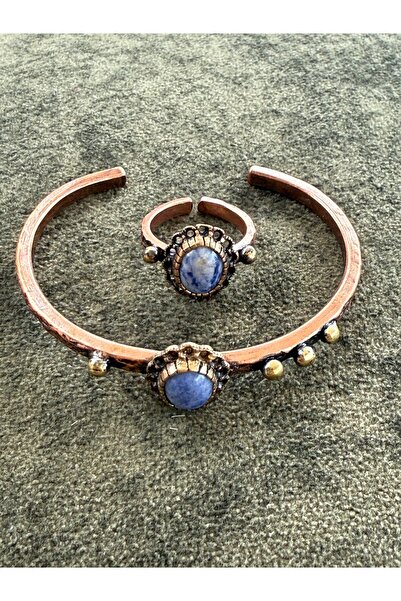 Erişim Bakırhanem Sebe Home Copper Ring Stone Bracelet No2