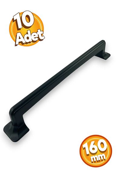 EGESEL Mâner sertar dulap Lux Model Yukon 10 bucăți 128 și 160 mm Mâner mobilă 1. Clasa Metal / NEGRU