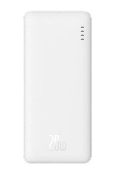 Baseus Baterie Externa Baseus Airpow, 10000mAh, 20W, QC + PD, 1 x USB-A - 1 x USB-C (Alb)