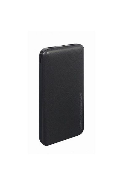 Gembird External battery Gembird PB10-02, 10000 mAh, 12W (Black)