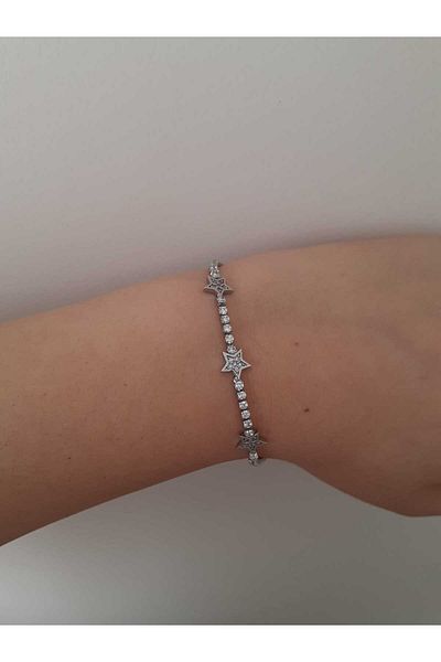 bijoux uniques Steel Silver Shooting Star Bracelet