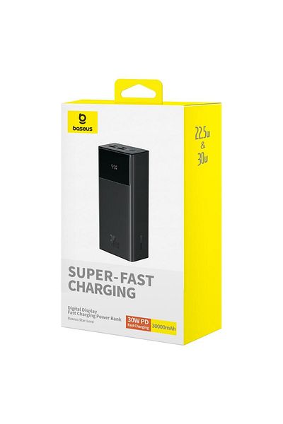 Baseus Baseus Star-Lord Digital Display External Battery, 30,000 mAh, 30W, Fast Charging