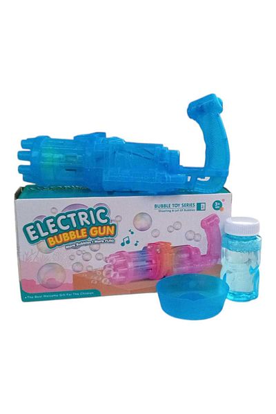 OEM Mitralieră electrică cu baloane de săpun ,Lumini si sunete, Lichid baloane inclus,Albastru 3+