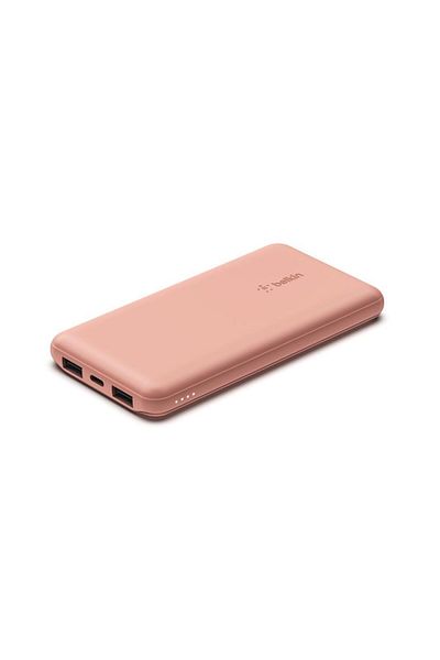Belkin Acumulator Extern Belkin, 10000 mAh, Type-C/USB, 15W, Cablu 15 cm (Roz)