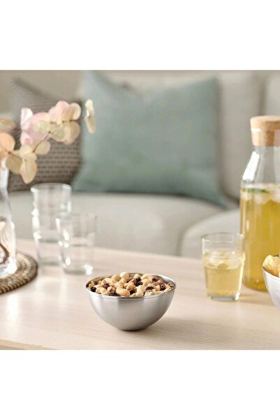 IKEA Snack Bowl 12X6 cm Stainless Steel Snack Bowl Volume 0.5 Liter 3 Pieces