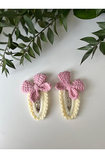 ROYKA Hand Knitted Pink Butterfly Gift Daily Girl's Buckle