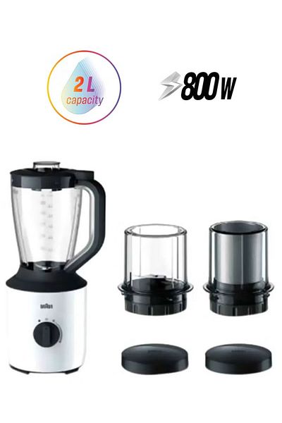 Braun Power Blender, Variable Speeds, Pulse Function, Chopper Attachment, Grinder Attachment, Dishwa