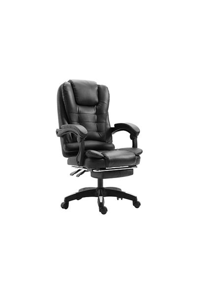 dalimag Office Chair with Massage and Footrest, Chaise Lounge Function, Black