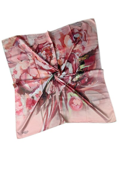 mim eşarp Κασκόλ Emilya Rayon με λουλούδια 90x90 cm