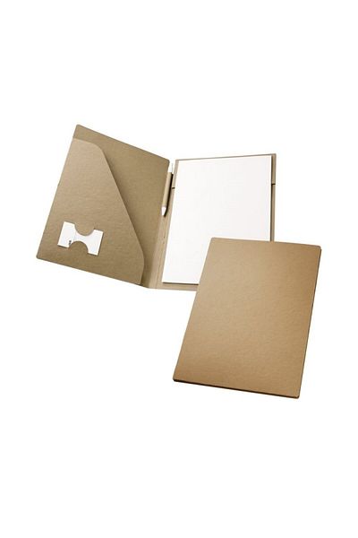 dalimag A4 cardboard folder, block of 20 plain paper sheets, business card holder