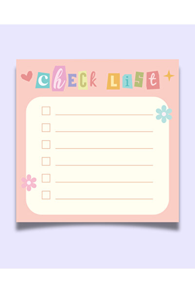 Elvina Paper Kawaii Pastel Not Kağıdı, Memopad, To Do List, Bloknot, Planlayıcı