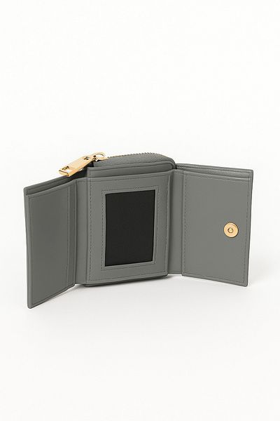 zetus Gray Women's Wallet with Cat Detail