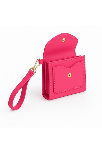 zetus Fuchsia Pink Women's Wallet and Card Holder with Wrist Strap