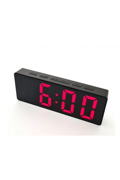 dalimag Desk Clock, Table Type, Temperature Display, Alarm, USB Power, With Red LED, 16 X 6 Cm
