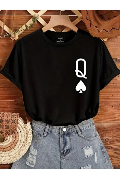 PERISENSE تيشيرت كبير الحجم مطبوع باللون الأسود للجنسين للنساء/الرجال