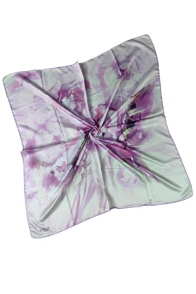 mim eşarp Κασκόλ Emilya Rayon με λουλούδια 90x90 cm
