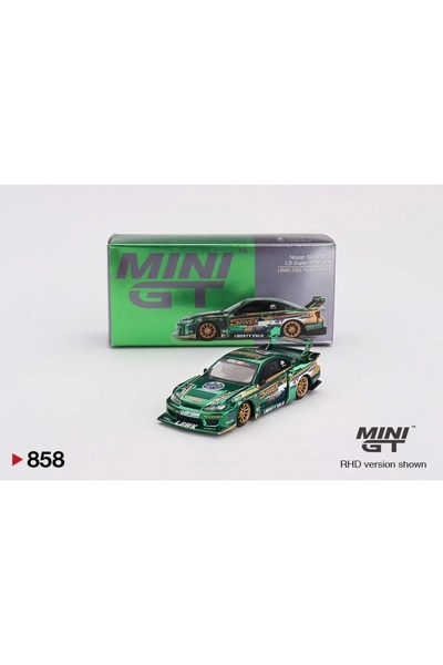 mini gt نموذج MGT00858 بمقياس 1/64 لسيارة نيسان LB-Super Silhouette S15 SILVIA LBWK 2024 فاوستو للسباقات