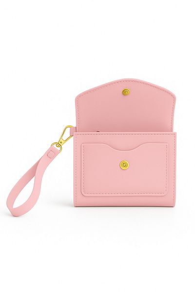 zetus Fuchsia Pink Women's Wallet and Card Holder with Wrist Strap