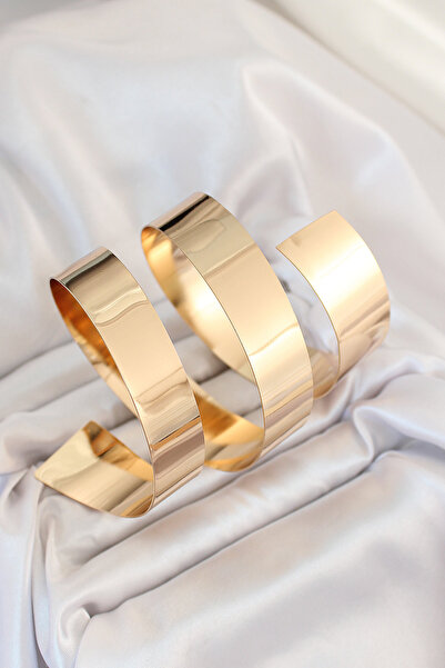 Skygo سوار بازو نسائي من النحاس الملفوف باللون الذهبي - TJ-BB7198