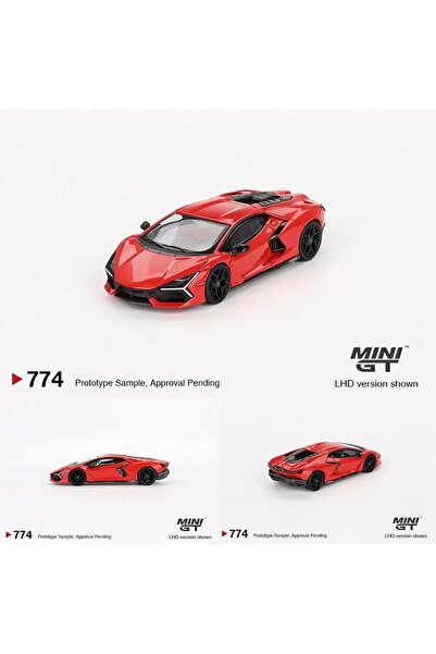 mini gt 774 Lamborghini Revuelto Arancio Dac Lucido 1/64 Model Araba