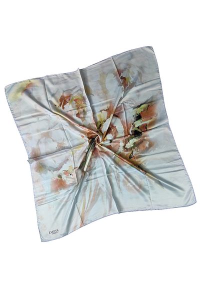 mim eşarp Κασκόλ Emilya Rayon με λουλούδια 90x90 cm