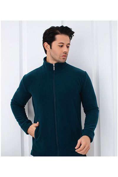 Star Fashion Men's fleece sweatshirt, with zipper and 2 side pockets