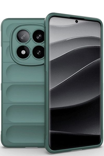CepteToptan حافظة هاتف Xiaomi Redmi Note 14 Pro 5G من السيليكون المثالي - أخضر داكن - MKİ2991-7976