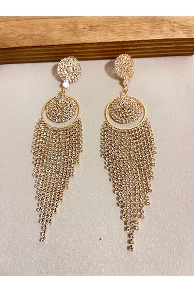 Rupen Kraft Zircon shiny stone evening dress design earrings large size evening dress earrings