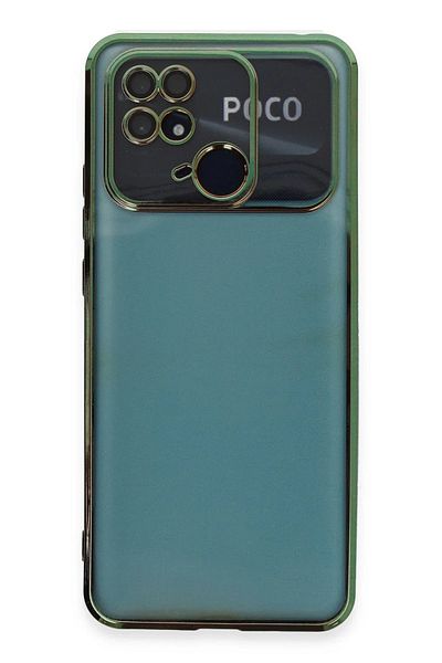 CepteToptan حافظة هاتف Xiaomi Redmi 10C من السيليكون مع عدسة - أخضر - MKİ6422-1992