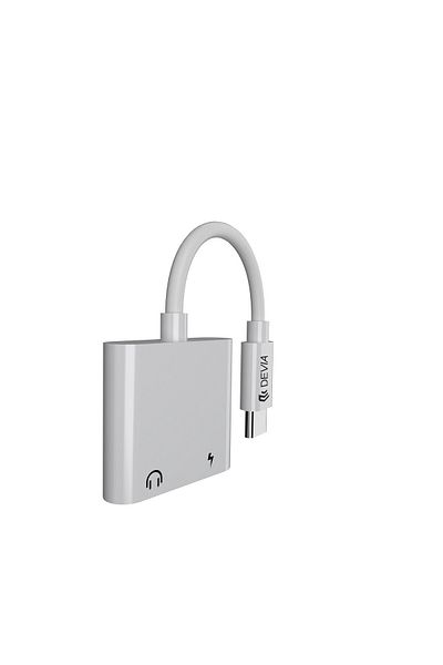 Devia Devia USB-C to USB-C and 3.5mm Jack Adapter White