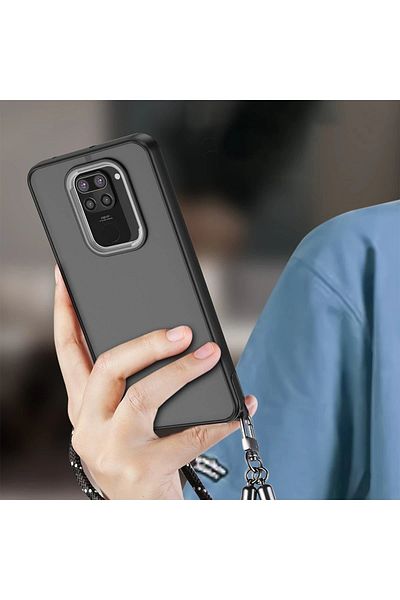 CepteToptan غطاء حماية أنيق لهاتف Xiaomi Redmi Note 9 - أسود - MKİ3673-3404