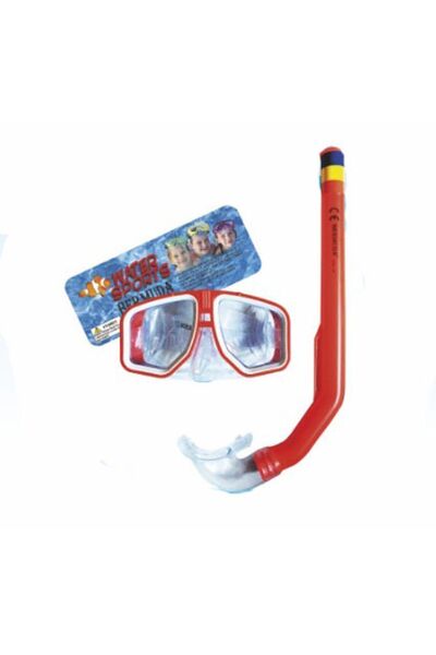 BESTWAY Çocuklar için Renkli PVC Maske ve Snorkel Seti, Deniz ve Havuz Macerası