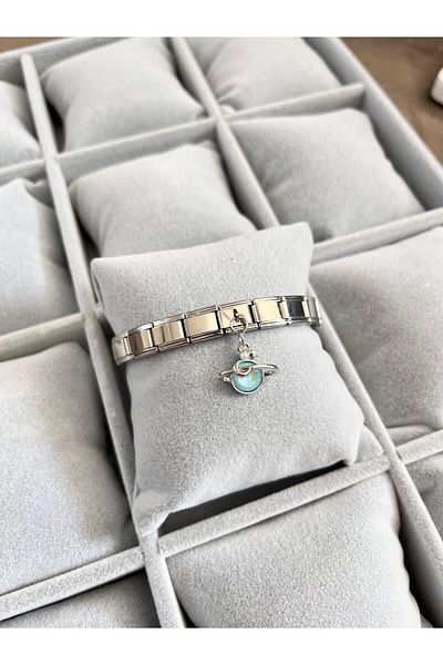 Sepetten Eve Italian Charm Steel Bracelet Special Series Dangle Model February 14 Valentine's Day Gift