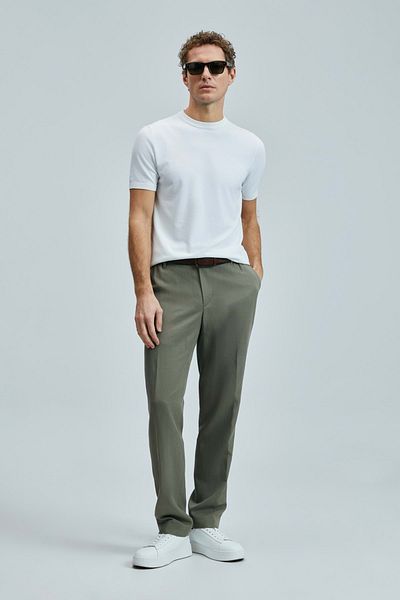 Lufian 111090110 Tino Modal Blended T-Shirt Men's T-Shirt White