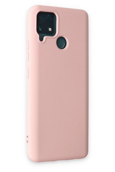 CepteToptan حافظة هاتف Realme C15 من السيليكون المخملي الداخلي - بودرة - MKİ1558-3577