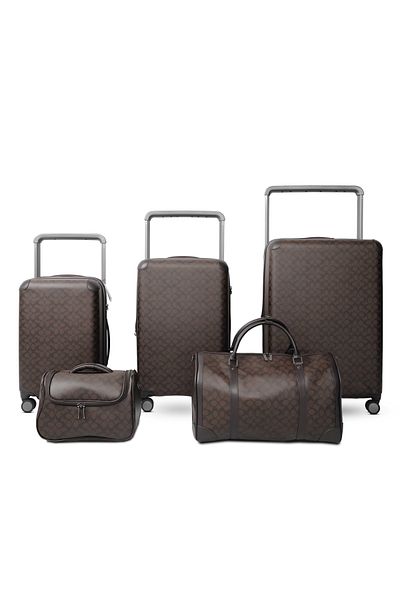 bag 5-piece leather bags (Savira) Coffee